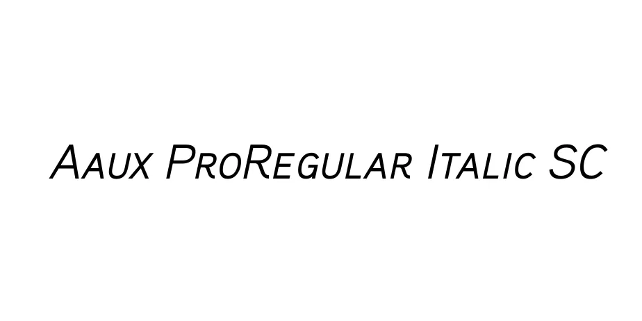 Fonte Aaux ProRegular Italic SC