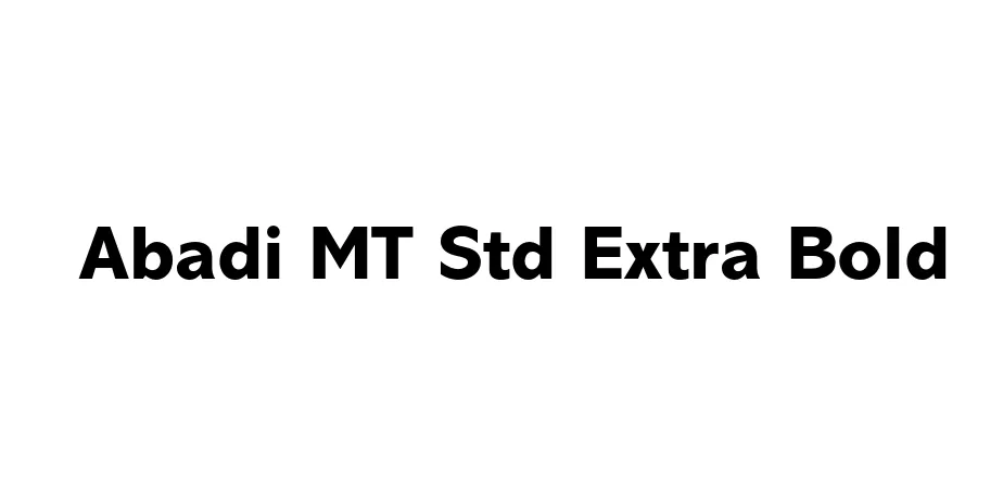 Fonte Abadi MT Std Extra Bold