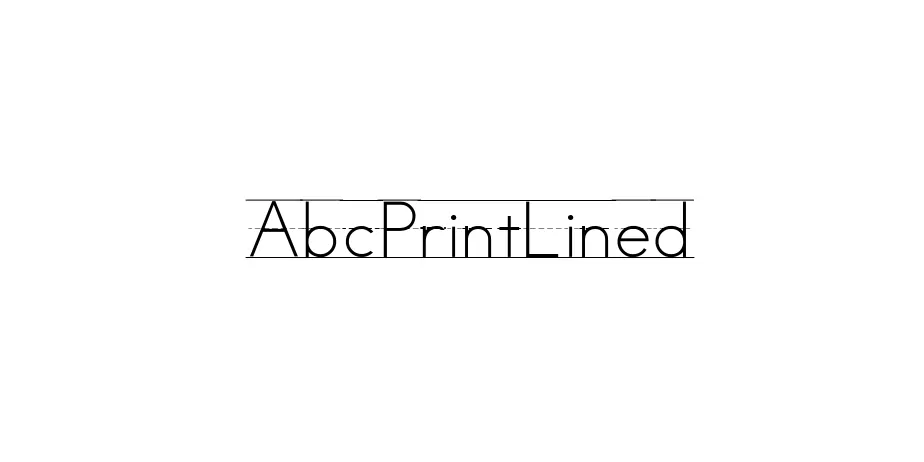 Fonte AbcPrintLined