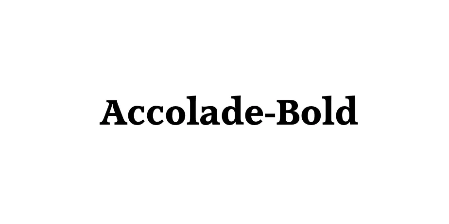 Fonte Accolade-Bold