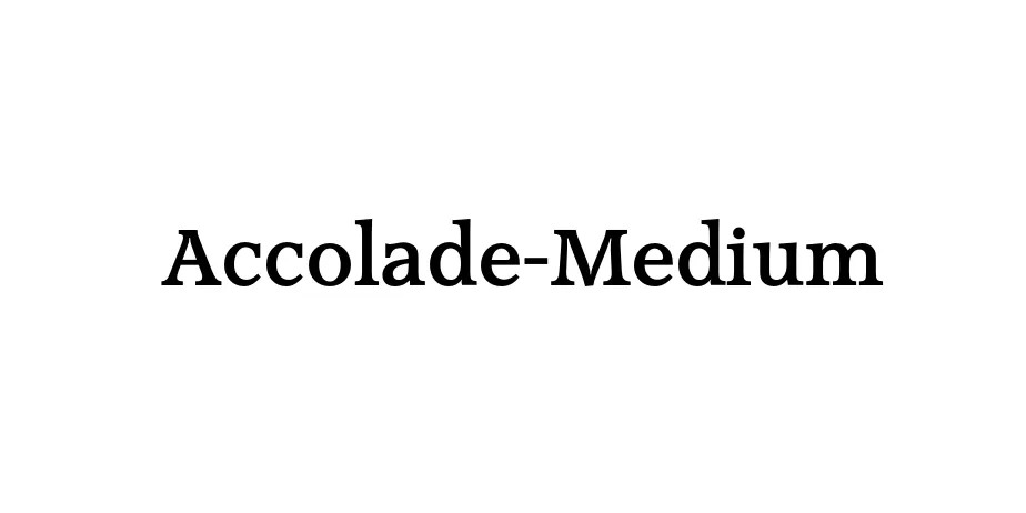 Fonte Accolade-Medium