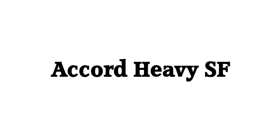 Fonte Accord Heavy SF