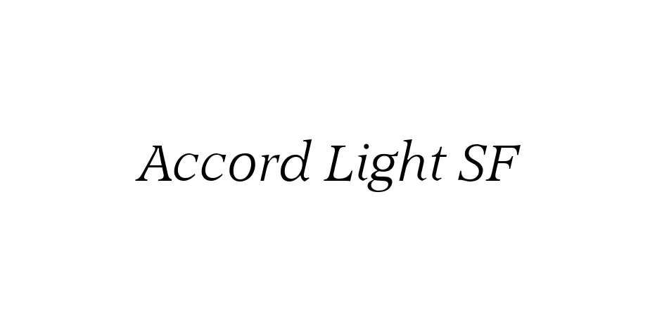 Fonte Accord Light SF