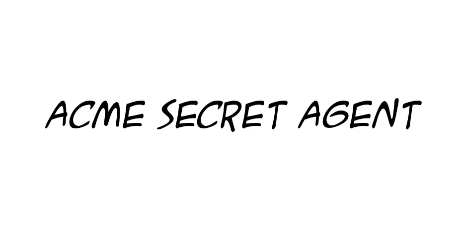 Fonte ACME Secret Agent