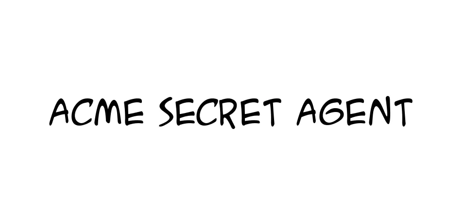 Fonte ACME Secret Agent