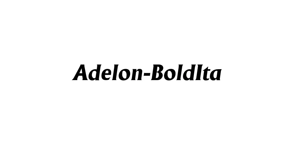 Fonte Adelon-BoldIta