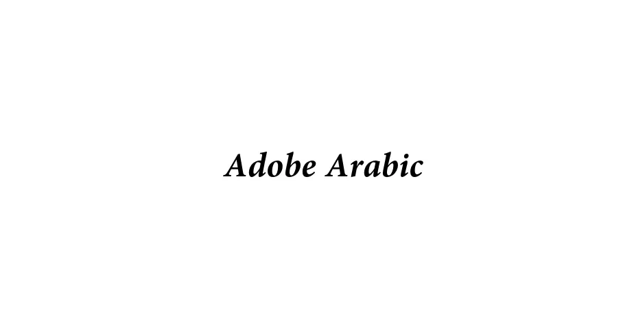 Fonte Adobe Arabic