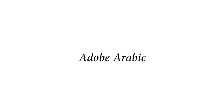 Fonte Adobe Arabic