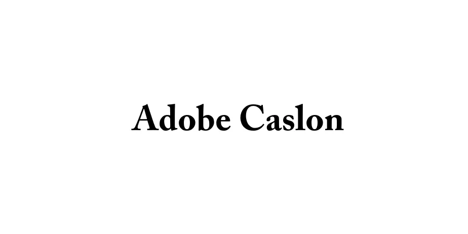 Fonte Adobe Caslon