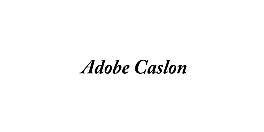 Fonte Adobe Caslon