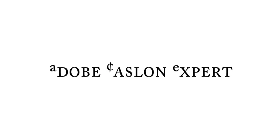 Fonte Adobe Caslon Expert