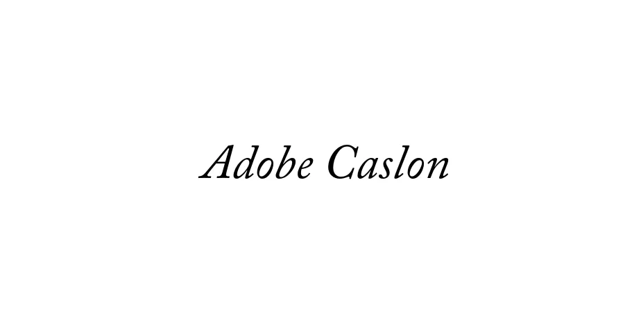 Fonte Adobe Caslon