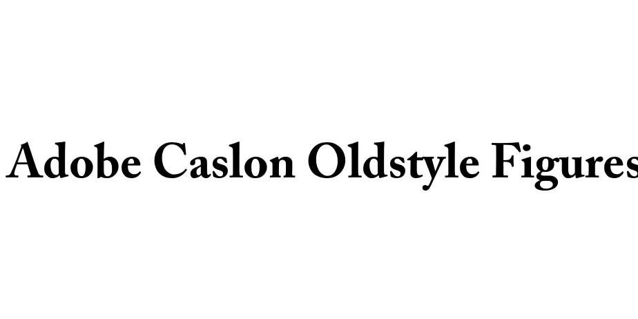 Fonte Adobe Caslon Oldstyle Figures