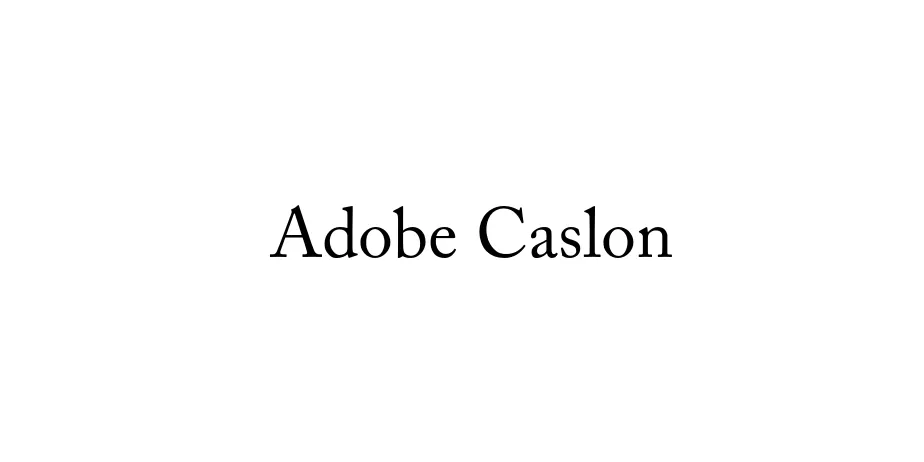 Fonte Adobe Caslon