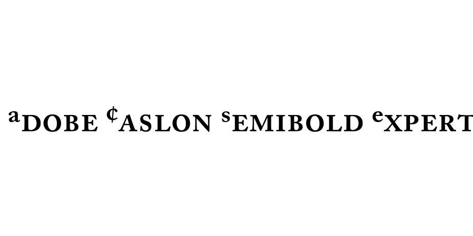 Fonte Adobe Caslon Semibold Expert