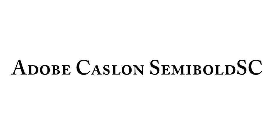 Fonte Adobe Caslon SemiboldSC