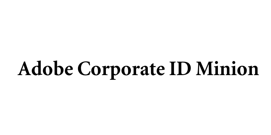 Fonte Adobe Corporate ID Minion