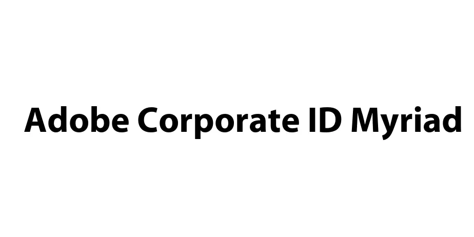 Fonte Adobe Corporate ID Myriad