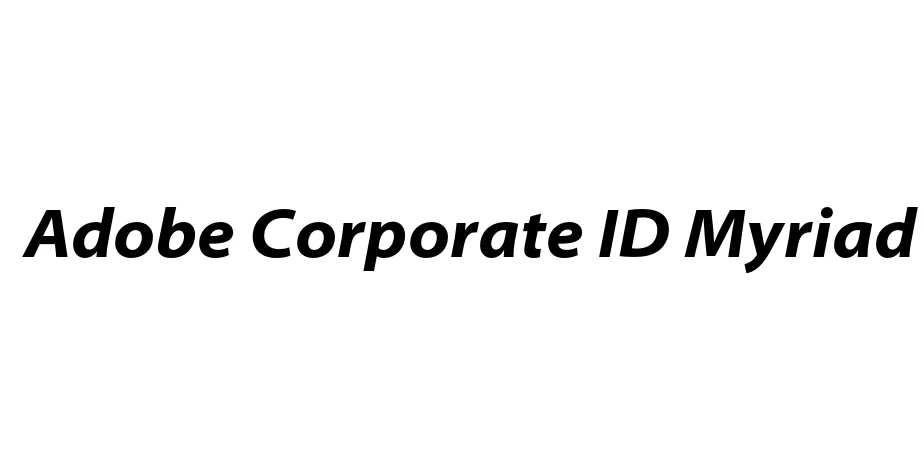 Fonte Adobe Corporate ID Myriad