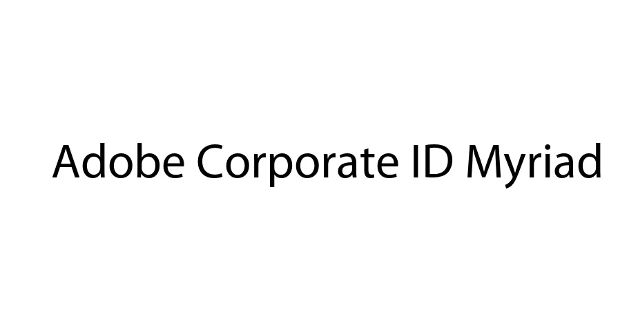 Fonte Adobe Corporate ID Myriad