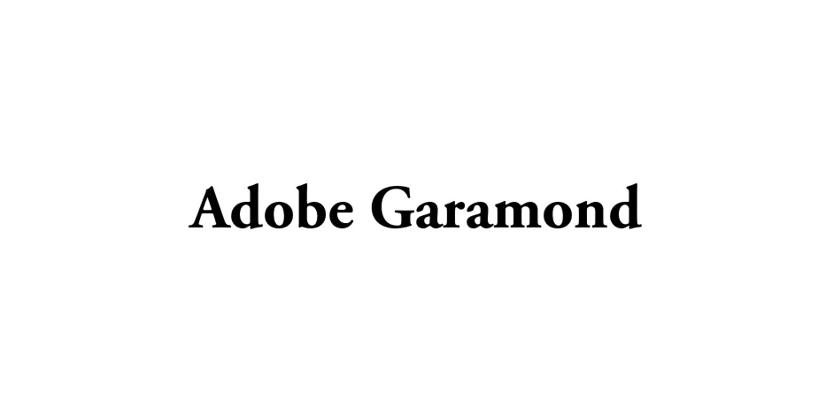 Fonte Adobe Garamond