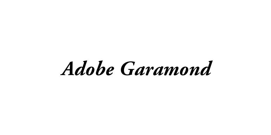 Fonte Adobe Garamond