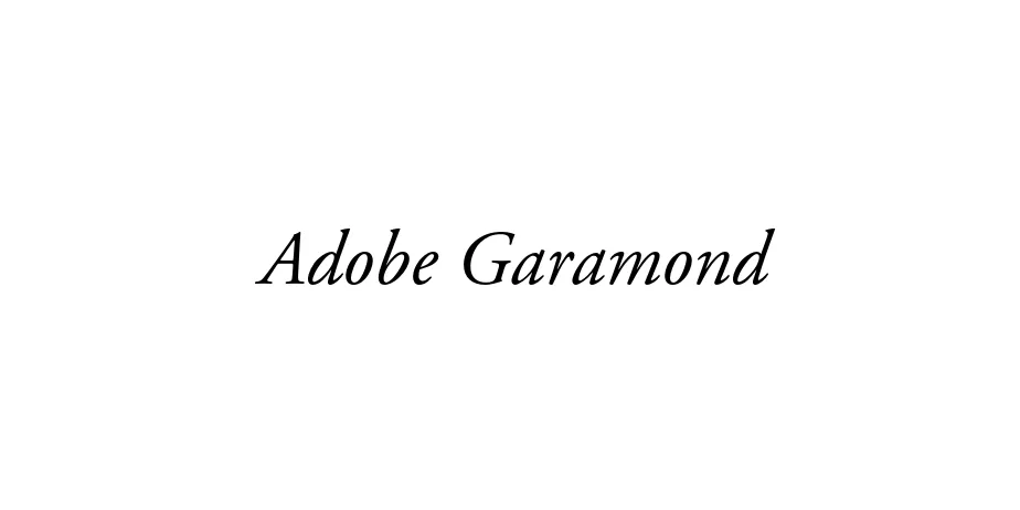 Fonte Adobe Garamond