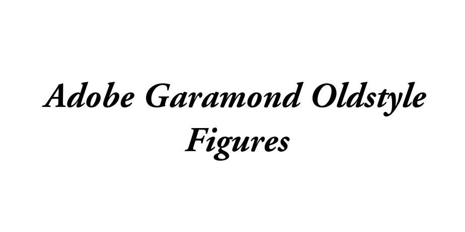 Fonte Adobe Garamond Oldstyle Figures