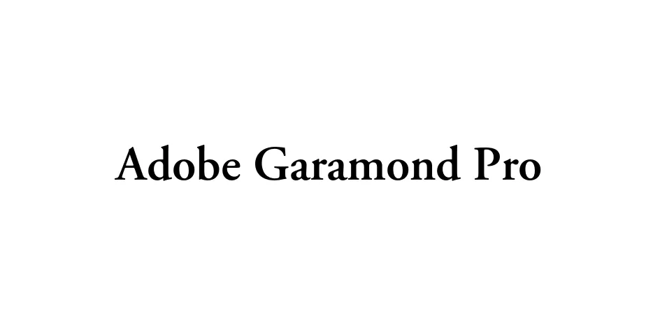 Fonte Adobe Garamond Pro