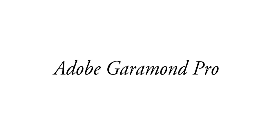 Fonte Adobe Garamond Pro