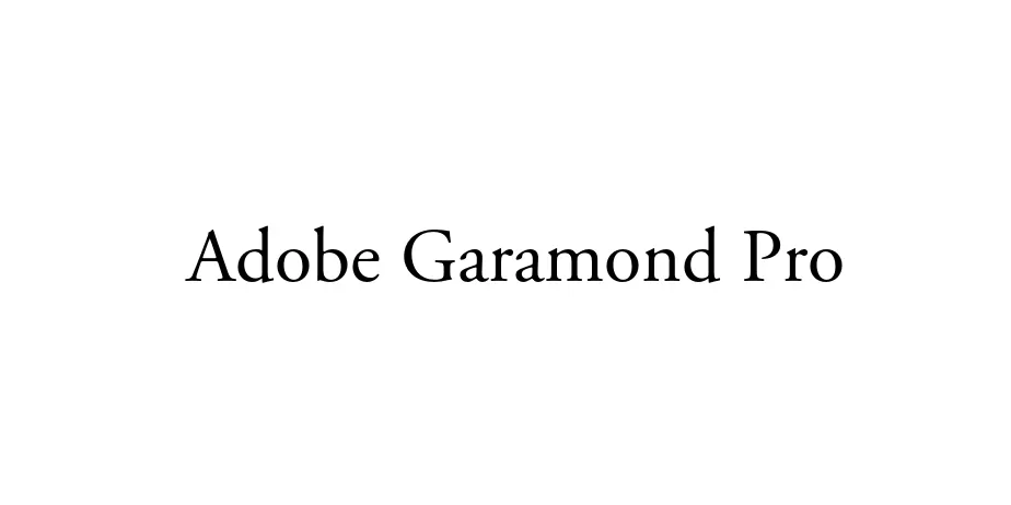 Fonte Adobe Garamond Pro