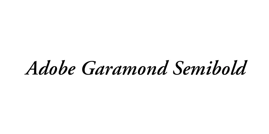 Fonte Adobe Garamond Semibold