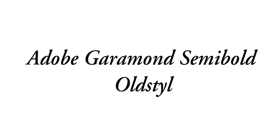 Fonte Adobe Garamond Semibold Oldstyl