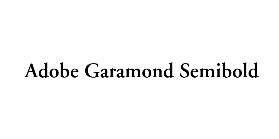 Fonte Adobe Garamond Semibold