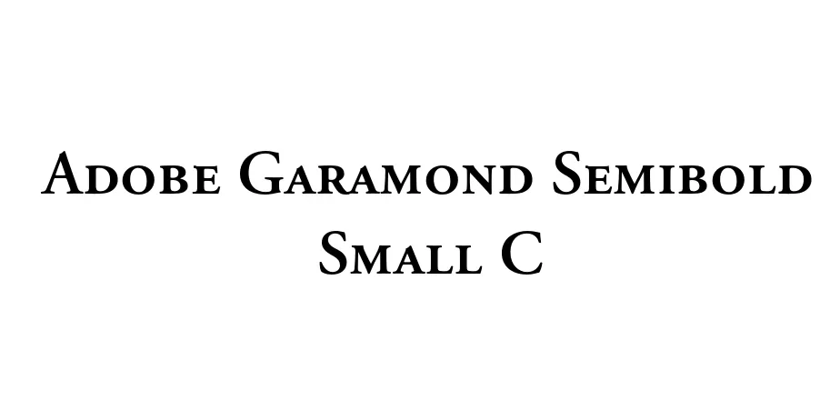 Fonte Adobe Garamond Semibold Small C