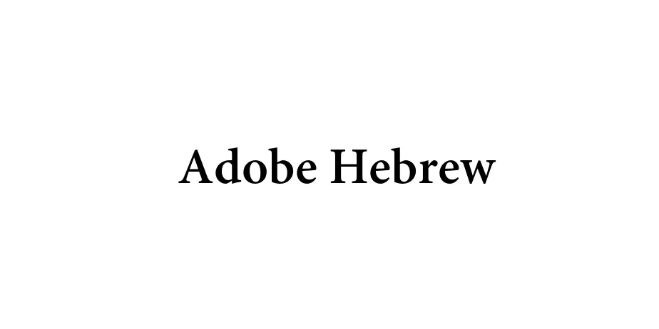 Fonte Adobe Hebrew