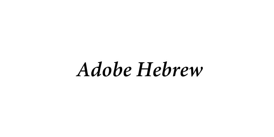 Fonte Adobe Hebrew