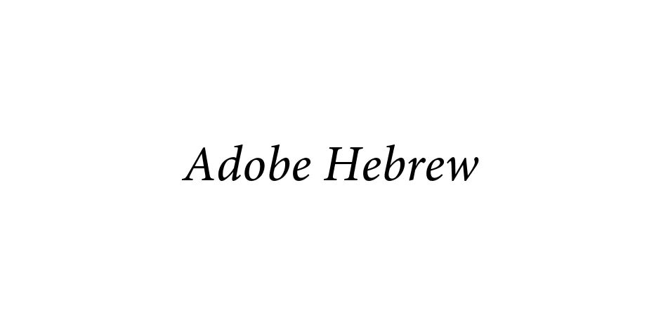 Fonte Adobe Hebrew