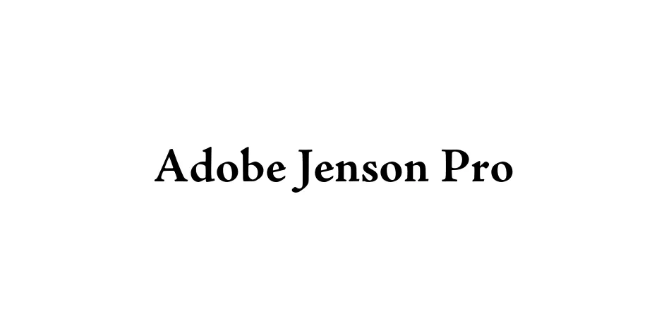 Fonte Adobe Jenson Pro