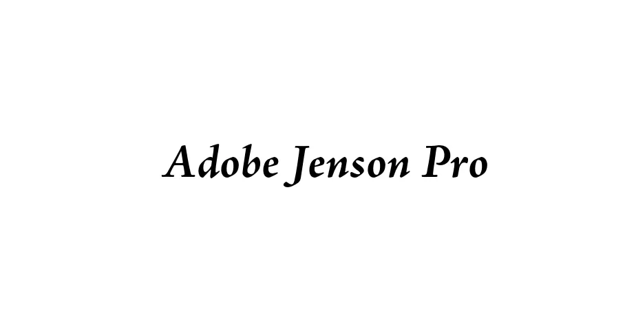 Fonte Adobe Jenson Pro