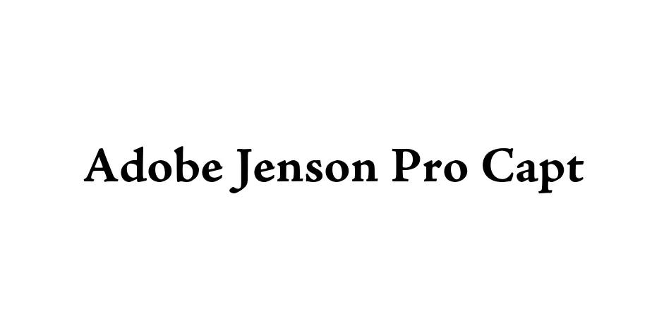 Fonte Adobe Jenson Pro Capt