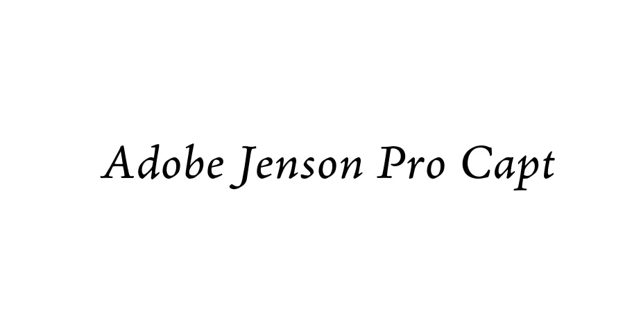 Fonte Adobe Jenson Pro Capt