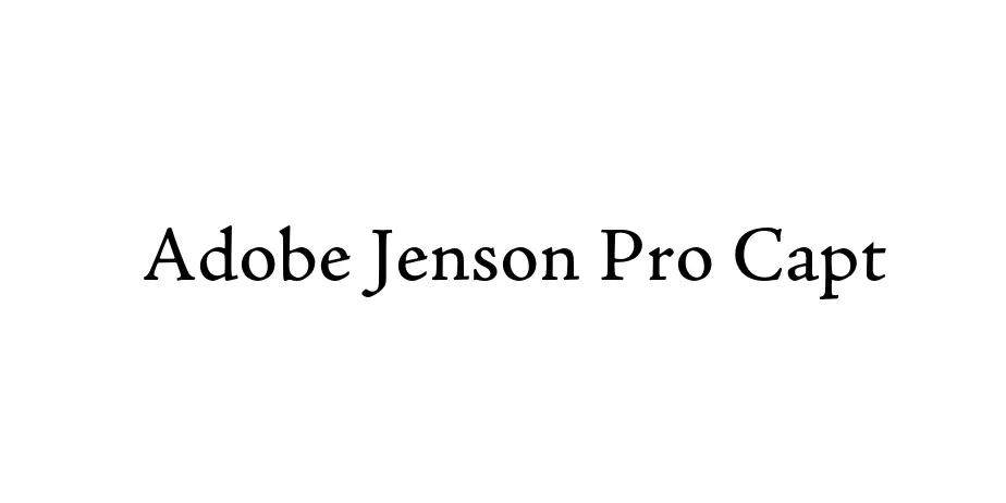 Fonte Adobe Jenson Pro Capt