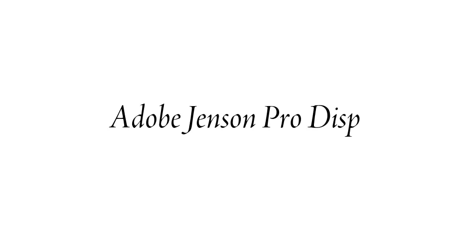 Fonte Adobe Jenson Pro Disp