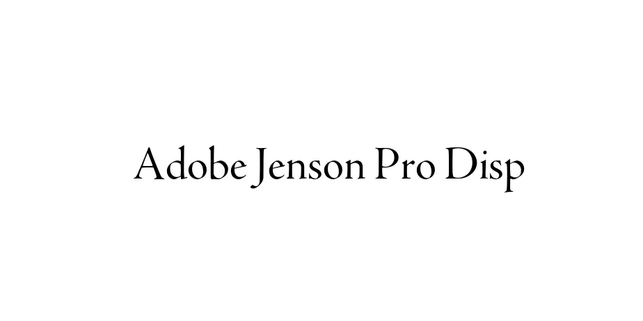 Fonte Adobe Jenson Pro Disp