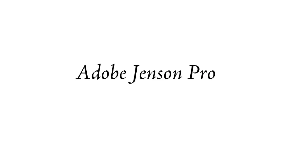 Fonte Adobe Jenson Pro