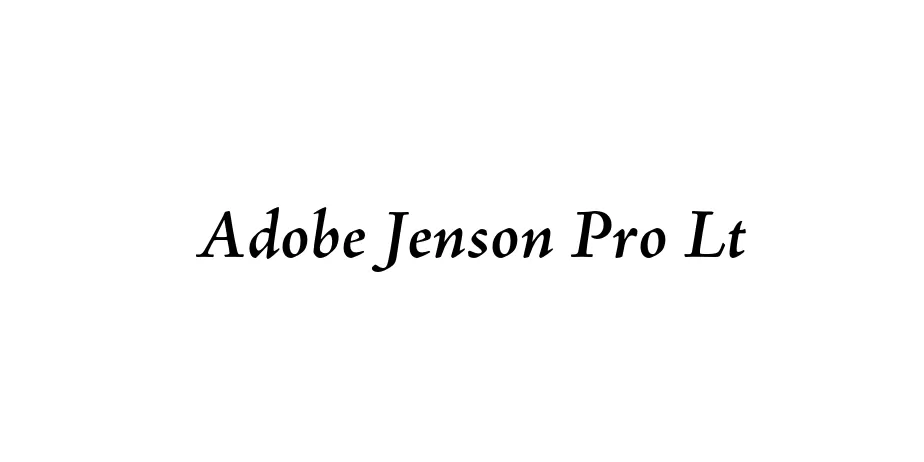 Fonte Adobe Jenson Pro Lt