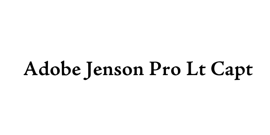 Fonte Adobe Jenson Pro Lt Capt