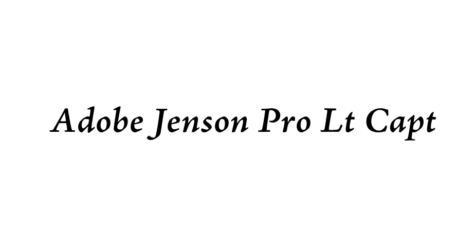 Fonte Adobe Jenson Pro Lt Capt