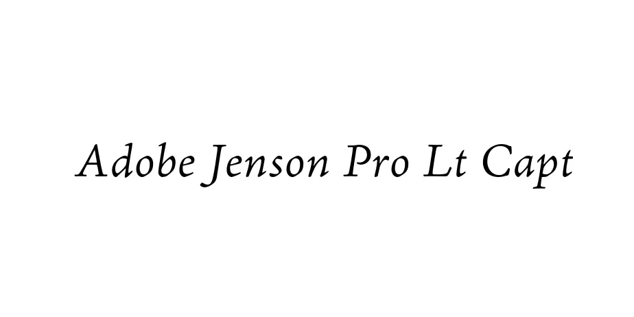 Fonte Adobe Jenson Pro Lt Capt